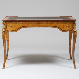 Louis XV Ormolu-Mounted Amaranth and Tulipwood Parquetry Tric Trac Table, Signed J. Lapie, JME