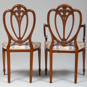 Victorian Three-Piece Painted Satinwood Salon Suite