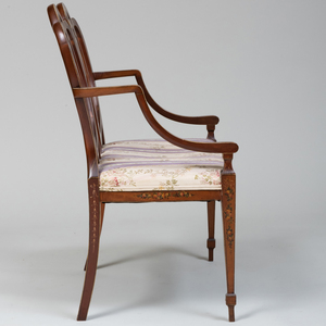 Victorian Three-Piece Painted Satinwood Salon Suite