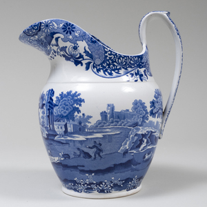 Copeland Spode Transfer Printed Basin and Jug in the 'Italian' Pattern