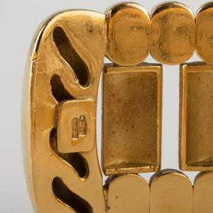 18k Gold and Diamond 'Bonheur' Cuff Bracelet