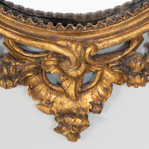 George III Style Giltwood Oval Mirror