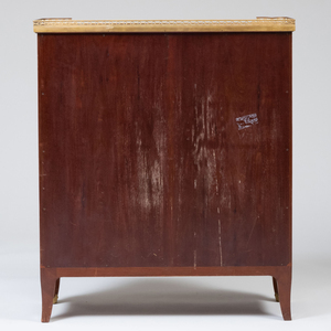 Louis XV/XVI Style Brass-Mounted Tulipwood and Mahogany Parquetry Bookcase