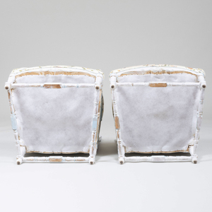 Pair of Régence Style Painted Wood Fauteuils à la Reine