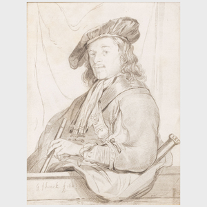  Cornelis Ploos van Amstel (1726-1798), after Govaert Flinck (1615-1660): Man at the Parapet