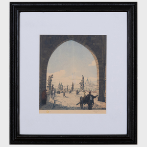 Tavik Frantisek Simon (1877-1942): View Through an Archway 