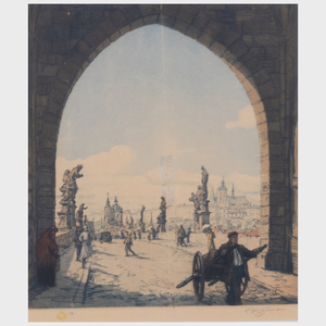 Tavik Frantisek Simon (1877-1942): View Through an Archway 