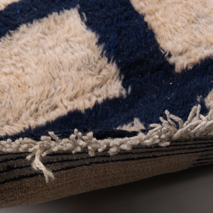 Near Pair of Modern Blue and White Rugs