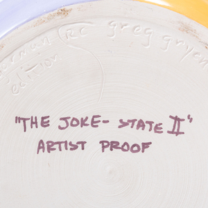 RC Gorman Glazed Ceramic Vase 'The Joke - State II'