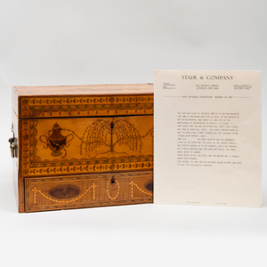 Royal George III Satinwood, Sycamore, Thuya and Marquetry Work Box