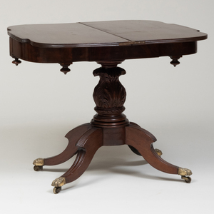 Federal Carved Mahogany Card Table
