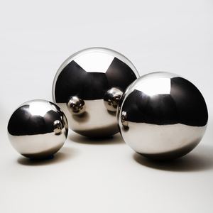 Three Chromed Metal Orbs