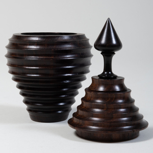 Group of Six Contemporary Turned Wood Vessels