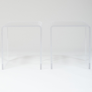 Three Contemporary Lucite Side Tables