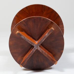 Art Deco Style Mahogany Circular Side Table