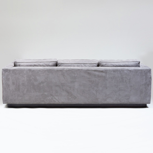 Pair of Jonathan Adler Grey 'Suede' Sofas