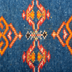 Small Gold and Blue Moroccan Runner