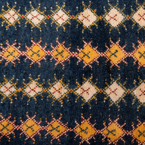 Moroccan Blue and Gold Rug