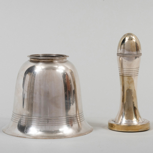 Hukin & Heath Silver Plate Bell Form Cocktail Shaker