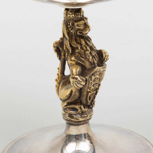 Set of Garrard & Co. Silver Jubilee Commemorative Goblets 'The Queen's Beasts'