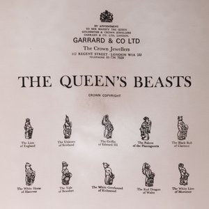 Set of Garrard & Co. Silver Jubilee Commemorative Ewer 'The Queen's Beasts'