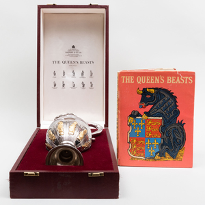 Set of Garrard & Co. Silver Jubilee Commemorative Ewer 'The Queen's Beasts'