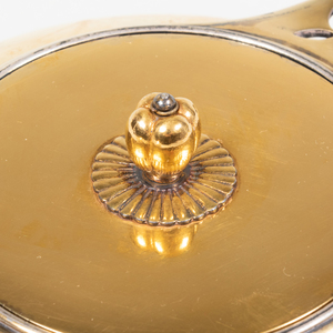 Tiffany & Co. Art Nouveau Silver-Gilt and Mixed Metal Three Piece Tea Service