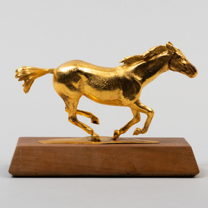 English Silver Gilt Asprey Model of a Horse