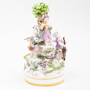 Meissen Porcelain Figure Group of Child Musicians
