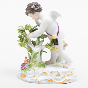 Meissen Porcelain Figural Group of Putti Searching for Lost Hearts