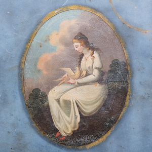 Regency Blue Painted Tôle Tray 