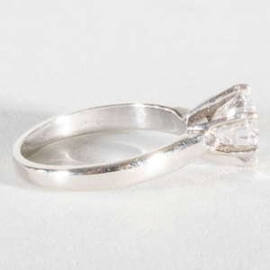 14k White Gold and Laboratory-Grown Diamond Ring
