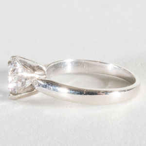 14k White Gold and Laboratory-Grown Diamond Ring