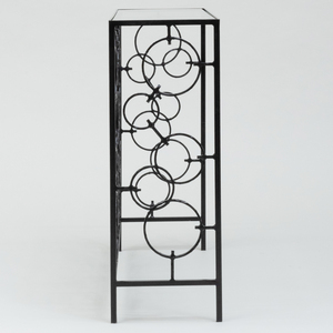 Contemporary Metal and Glass 'Bubble' Console Table