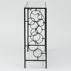 Contemporary Metal and Glass 'Bubble' Console Table