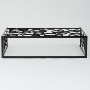Contemporary Metal and Glass 'Bubble' Console Table