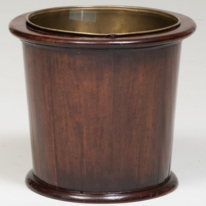 English Mahogany and Brass Peat Bucket