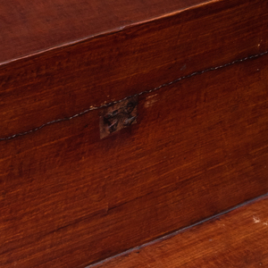 Two Chinese Metal-Mounted Black Lacquer Pigskin Trunks