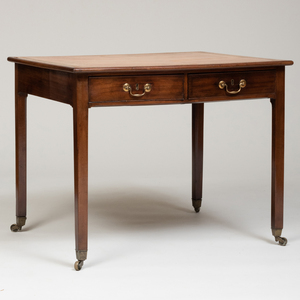 Diminutive George III Mahogany and Leather Writing Table