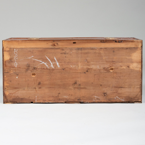 English Brass-Bound Mahogany Campaign Chest