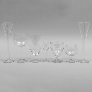 Assembled Group of Modern Glass Stemware