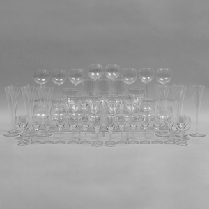 Assembled Group of Modern Glass Stemware