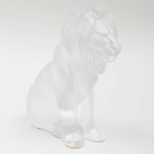 Lalique Glass Model of a Lion and a Vide Poche