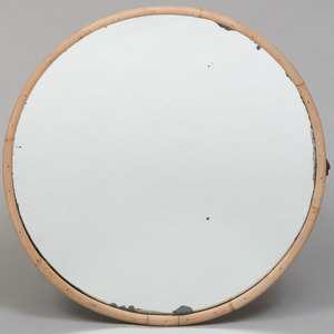 Modern Bamboo Circular Mirror