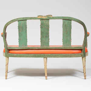 Suite of Italian Painted and Parcel-Gilt Seat Furniture