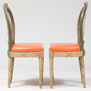 Suite of Italian Painted and Parcel-Gilt Seat Furniture