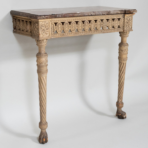 Italian Neoclassical Painted Console Table 