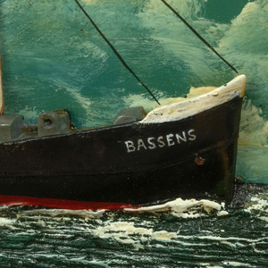 French Half Hull Steam Ship Model 'Bassens'