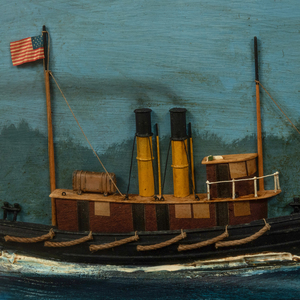 American Half Hull Steamship Model