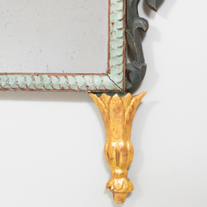 Italian Neoclassical Style Painted and Parcel-Gilt Mirror
